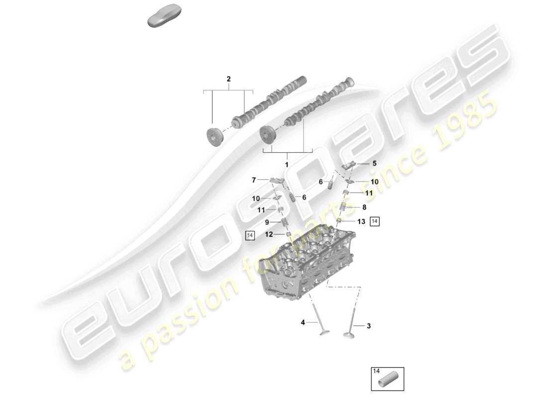 a part diagram from the porsche cayenne parts catalogue