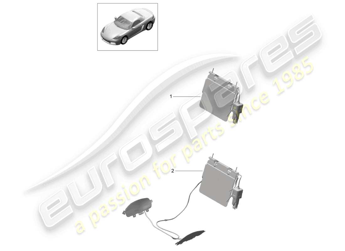 porsche 2022 (718 boxster) lumbar support accessories part diagram