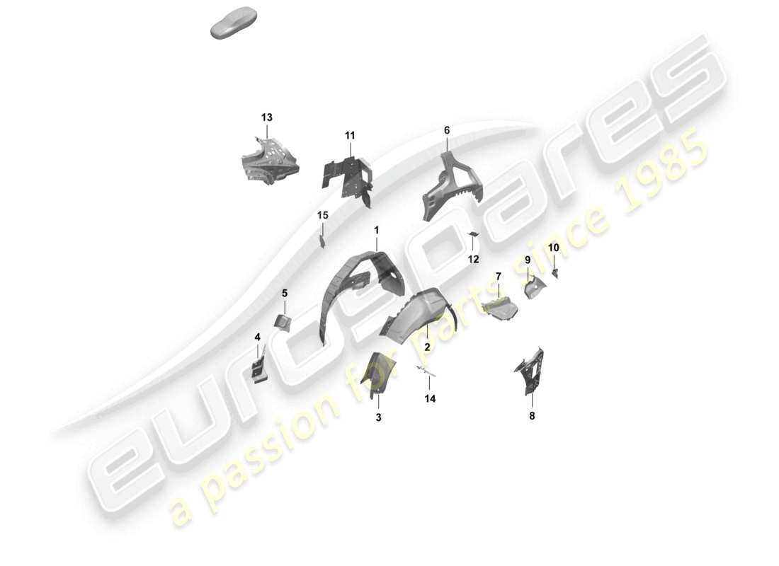 porsche 2025 (taycan 9j1-2) side panel, inner rear wheel housing part diagram