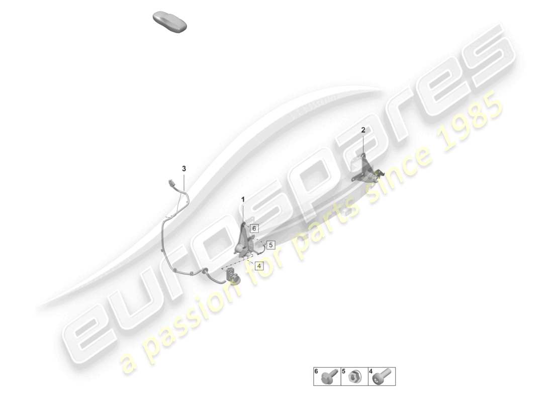 porsche 2023 (taycan 9j1-1) bicycle bracket part diagram