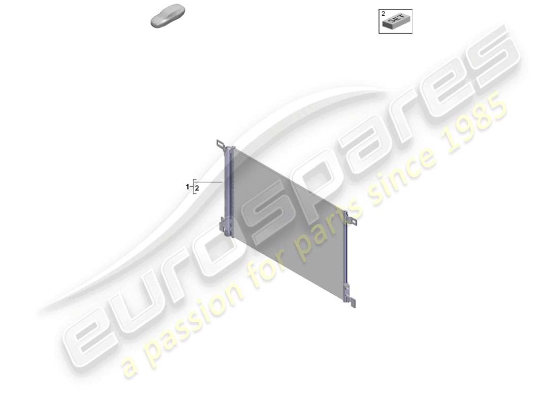 porsche 2023 (cayenne e3 pa) a/c condenser part diagram