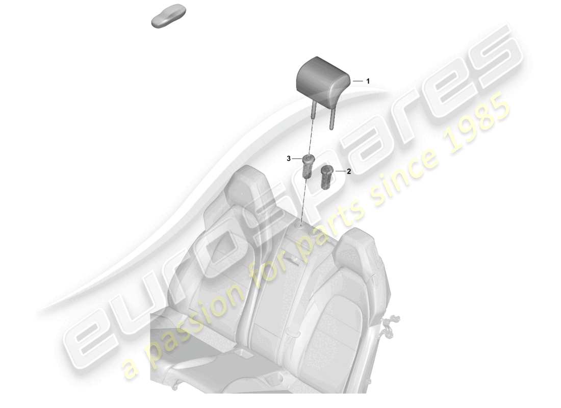 porsche 2026 (panamera 976) head restraint part diagram