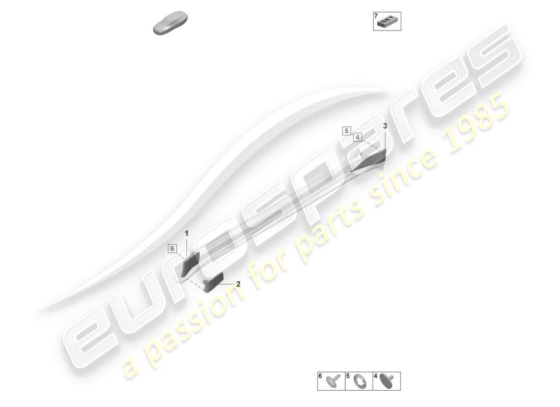 a part diagram from the porsche taycan parts catalogue