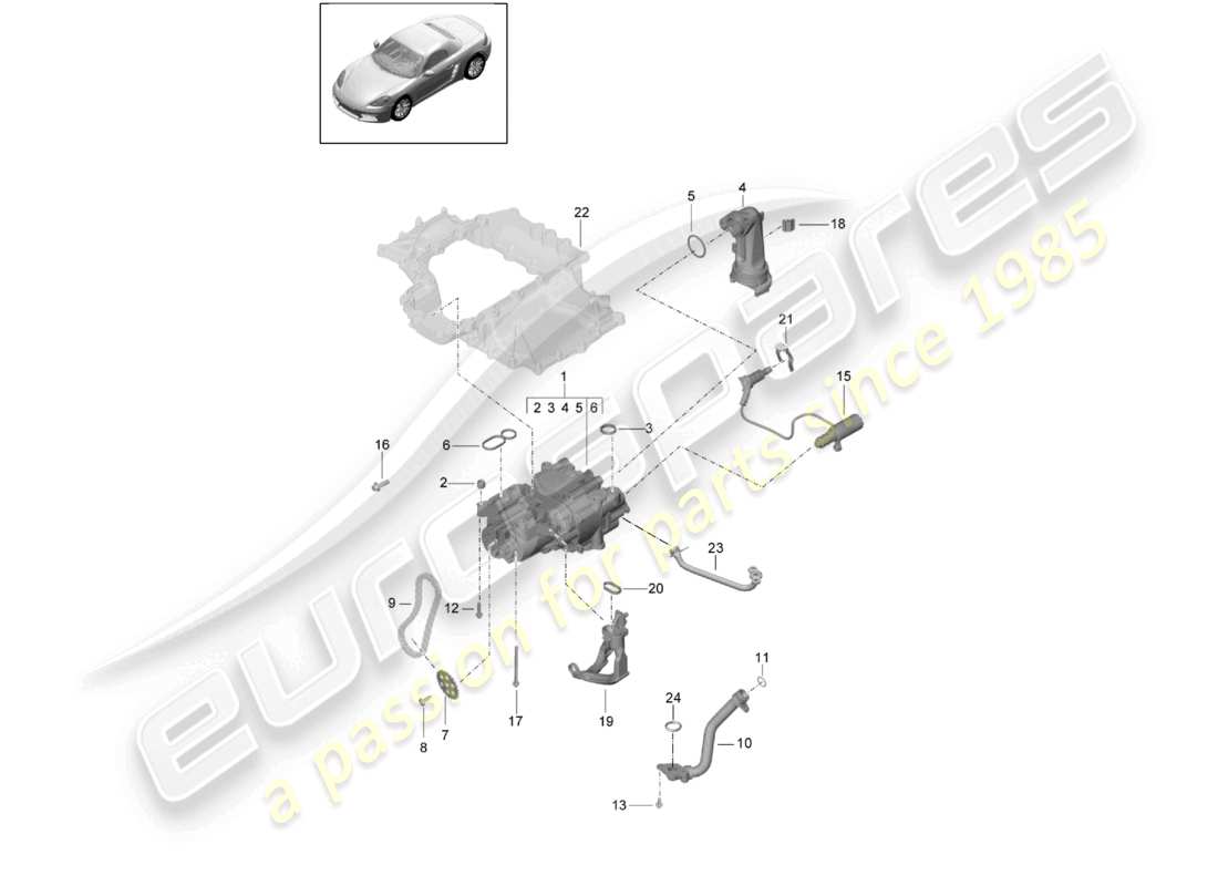 VIEW PARTS DIAGRAMS FROM THE PORSCHE BOXSTER PARTS CATALOGUE a part diagram from the porsche boxster parts catalogue