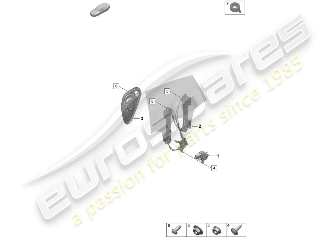 a part diagram from the porsche taycan parts catalogue