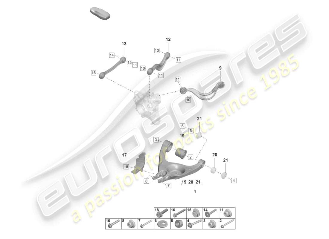 a part diagram from the porsche panamera parts catalogue