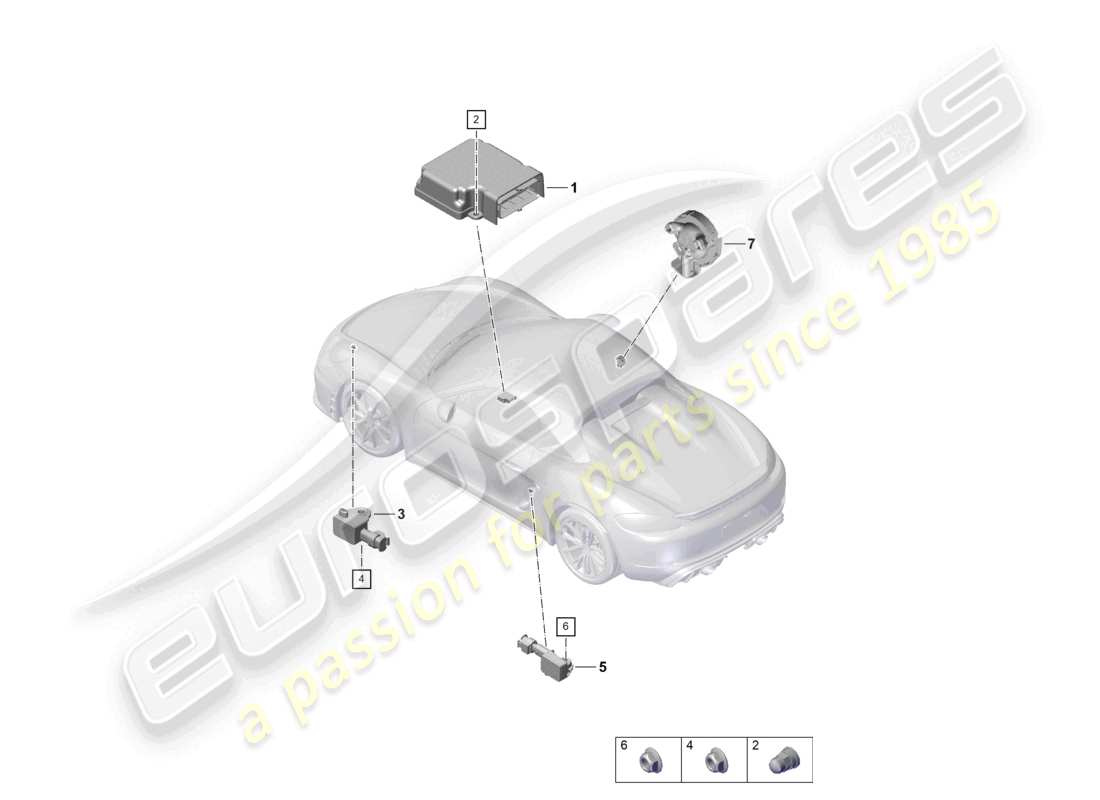 a part diagram from the porsche boxster parts catalogue