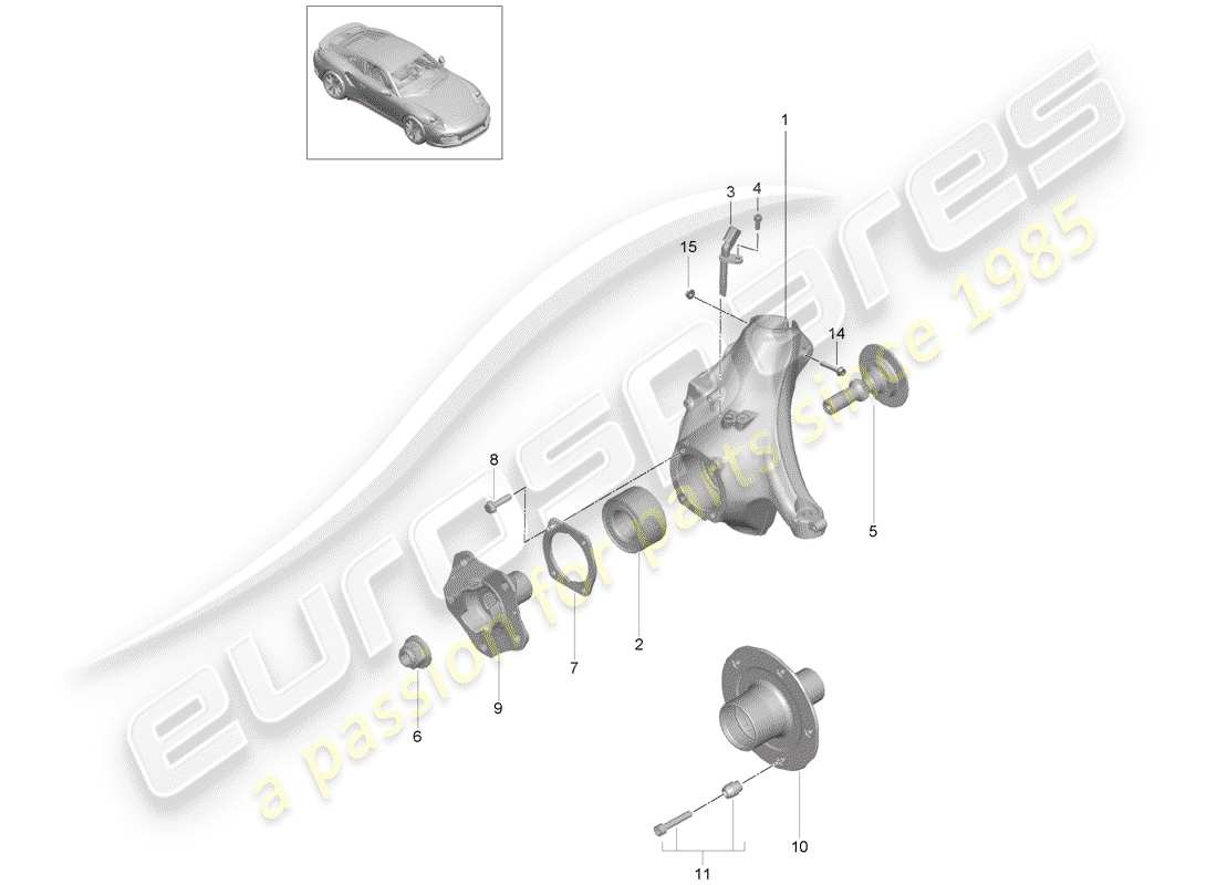 VIEW PARTS DIAGRAMS FROM THE PORSCHE 991 PARTS CATALOGUE a part diagram from the porsche 991 parts catalogue