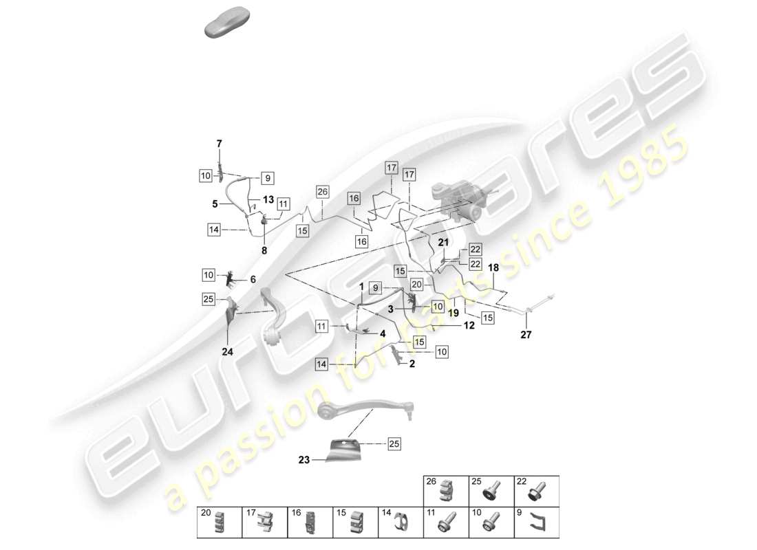 VIEW PARTS DIAGRAMS FROM THE PORSCHE MACAN PARTS CATALOGUE a part diagram from the porsche macan parts catalogue