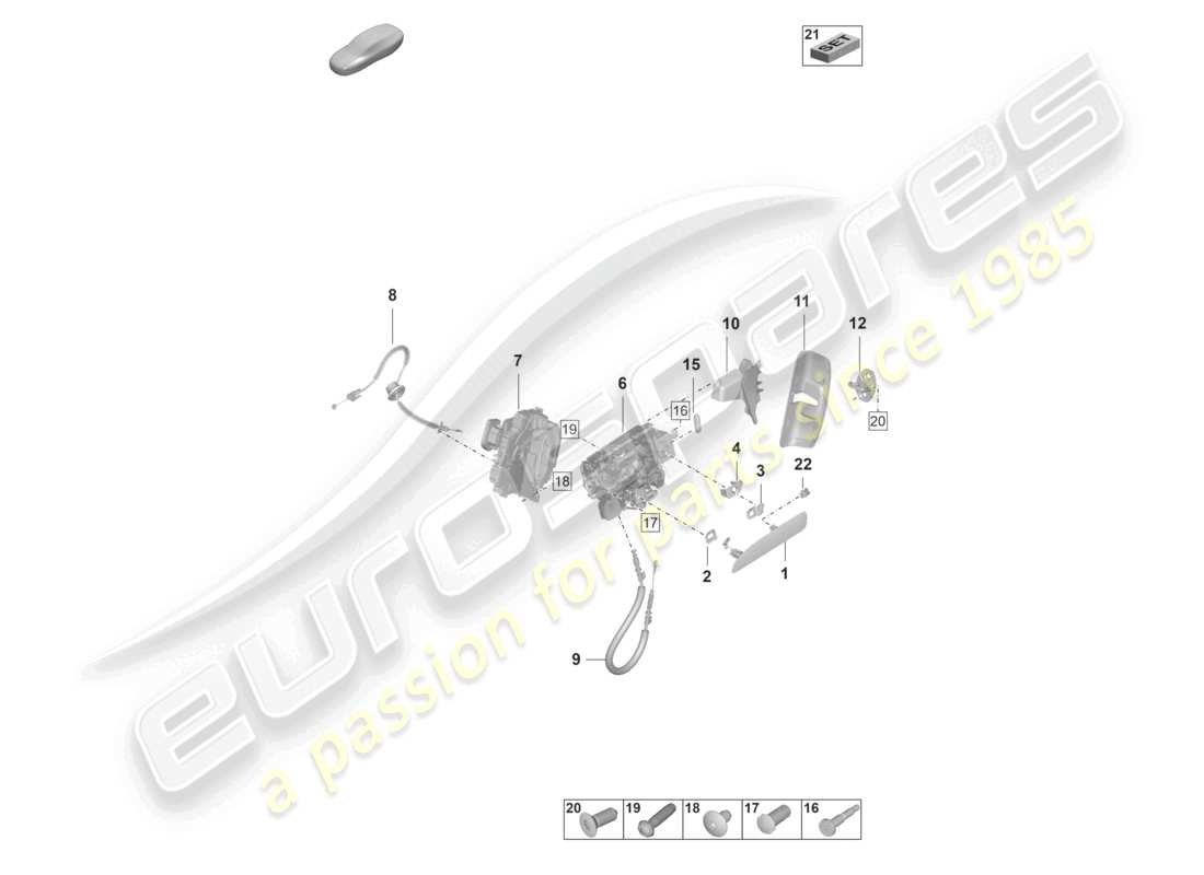 VIEW PARTS DIAGRAMS FROM THE PORSCHE TAYCAN PARTS CATALOGUE a part diagram from the porsche taycan parts catalogue