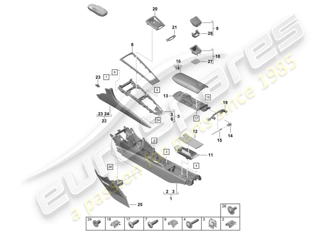 a part diagram from the porsche boxster parts catalogue