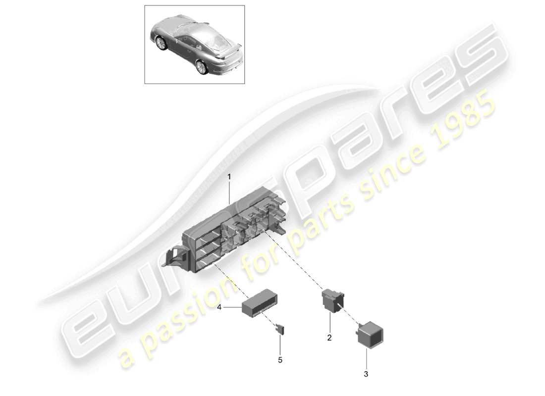 VIEW PARTS DIAGRAMS FROM THE PORSCHE 991 PARTS CATALOGUE a part diagram from the porsche 991 parts catalogue