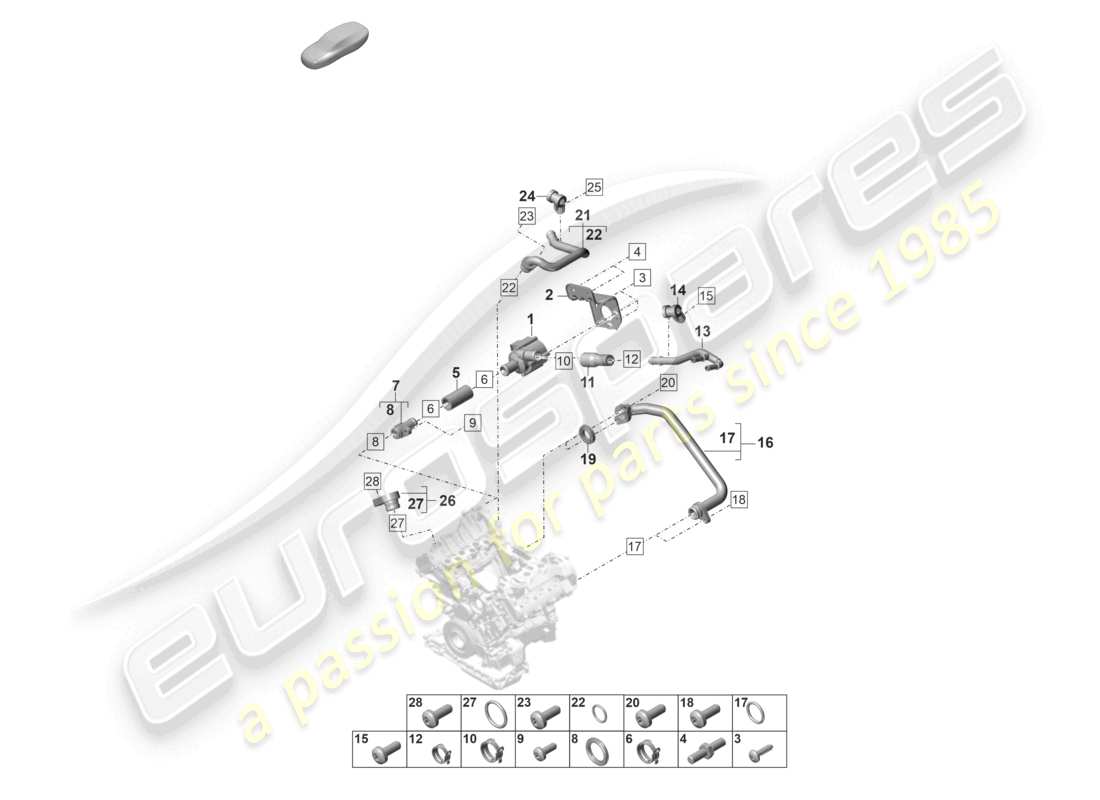 part diagram containing part number pac121071
