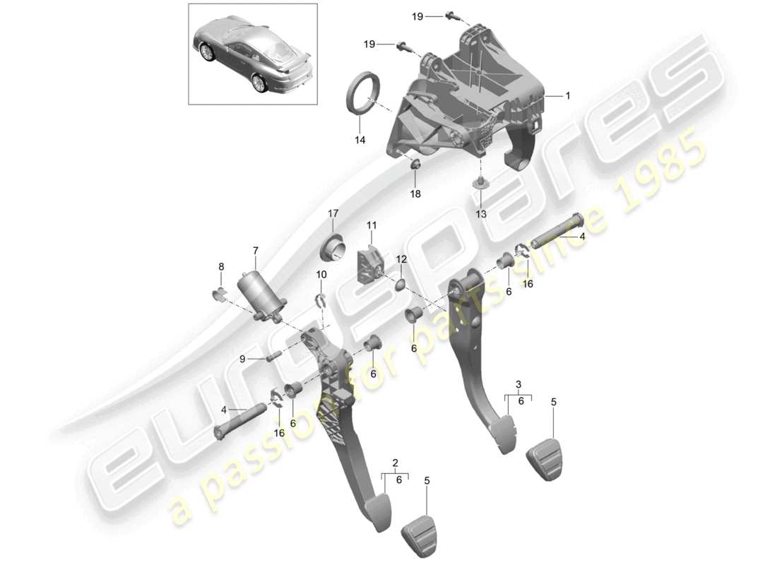 VIEW PARTS DIAGRAMS FROM THE PORSCHE 991 PARTS CATALOGUE a part diagram from the porsche 991 parts catalogue