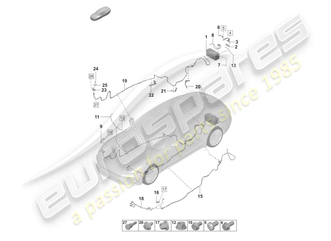 a part diagram from the porsche panamera parts catalogue