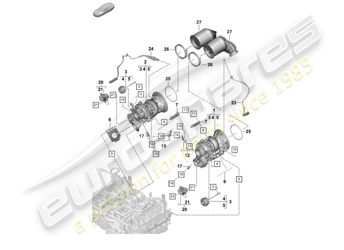 a part diagram from the porsche panamera parts catalogue