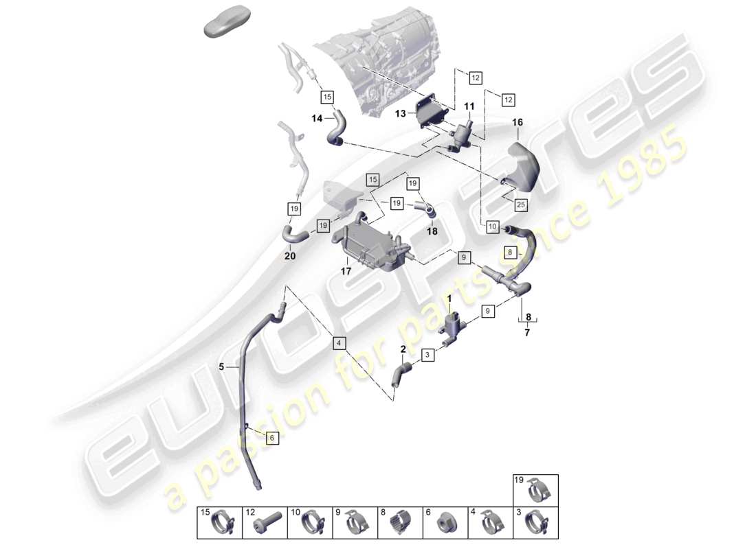 VIEW PARTS DIAGRAMS FROM THE PORSCHE CAYENNE PARTS CATALOGUE a part diagram from the porsche cayenne parts catalogue