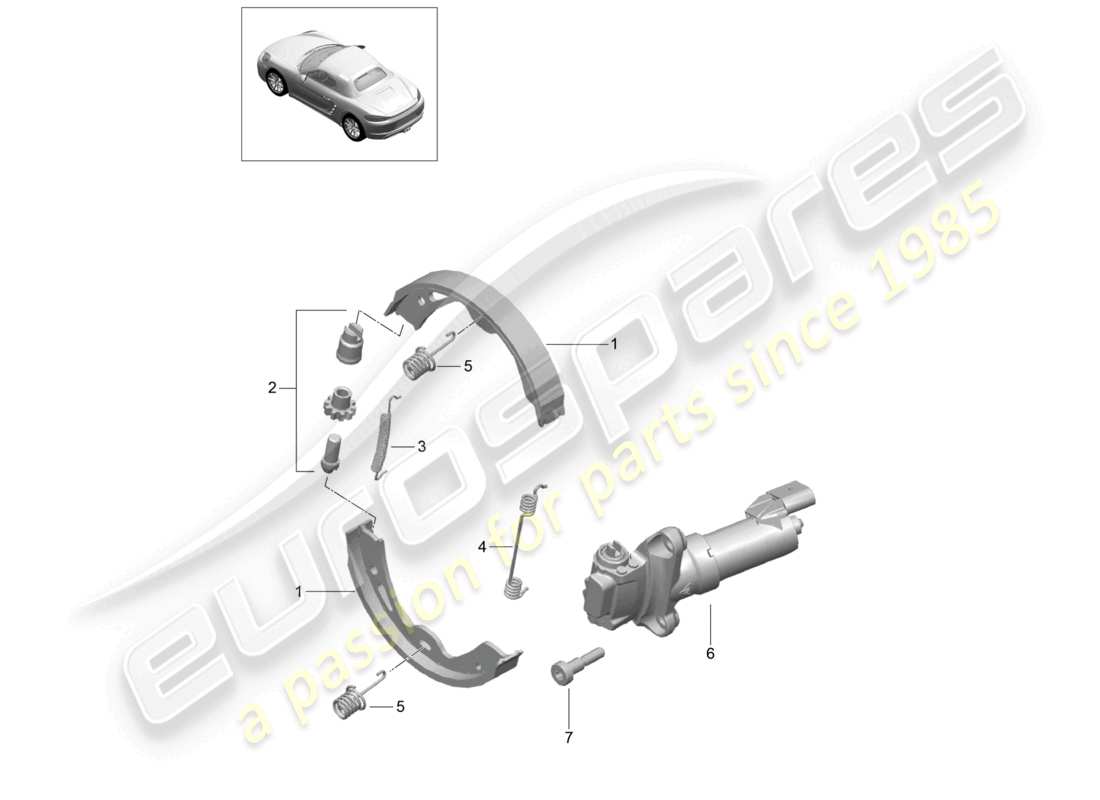 VIEW PARTS DIAGRAMS FROM THE PORSCHE BOXSTER PARTS CATALOGUE a part diagram from the porsche boxster parts catalogue