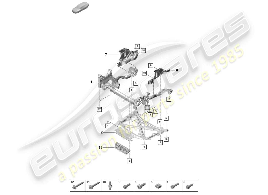 a part diagram from the porsche cayenne parts catalogue