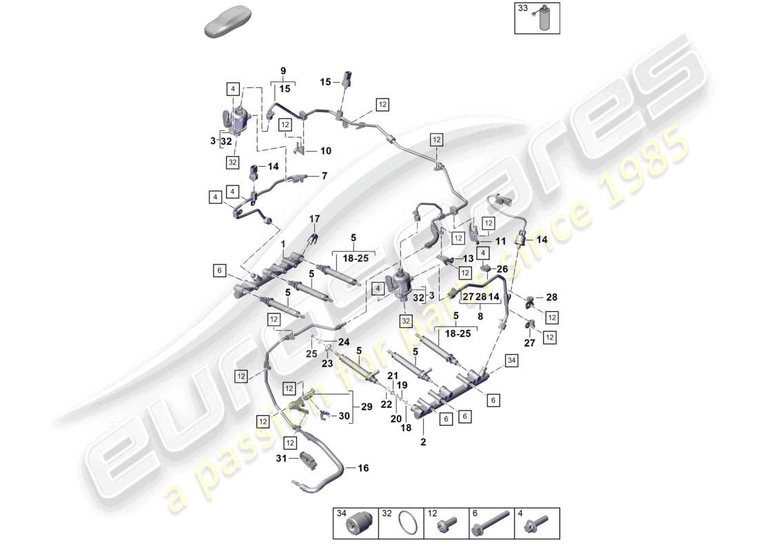 a part diagram from the porsche boxster parts catalogue