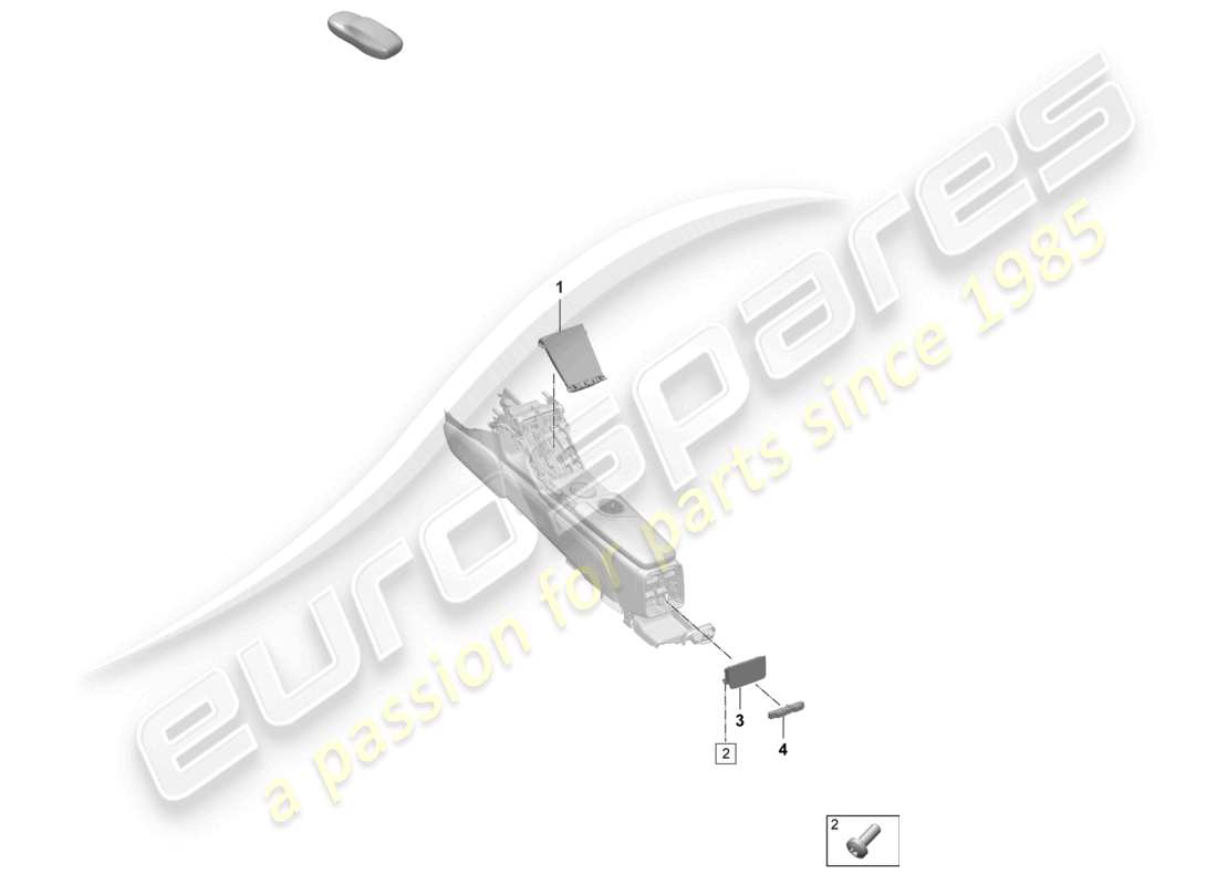 a part diagram from the porsche 2025 (taycan 9j1-2) parts catalogue