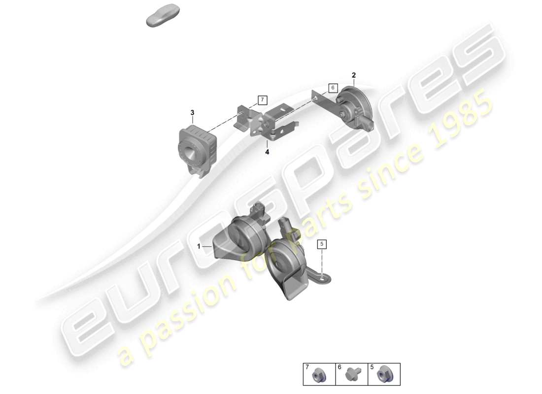 VIEW PARTS DIAGRAMS FROM THE PORSCHE 992 PARTS CATALOGUE a part diagram from the porsche 992 parts catalogue