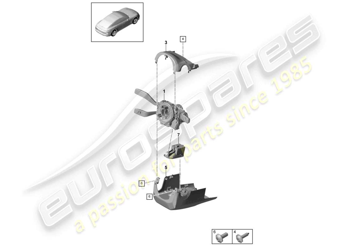 a part diagram from the porsche panamera parts catalogue