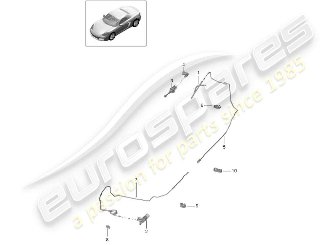 a part diagram from the porsche boxster parts catalogue