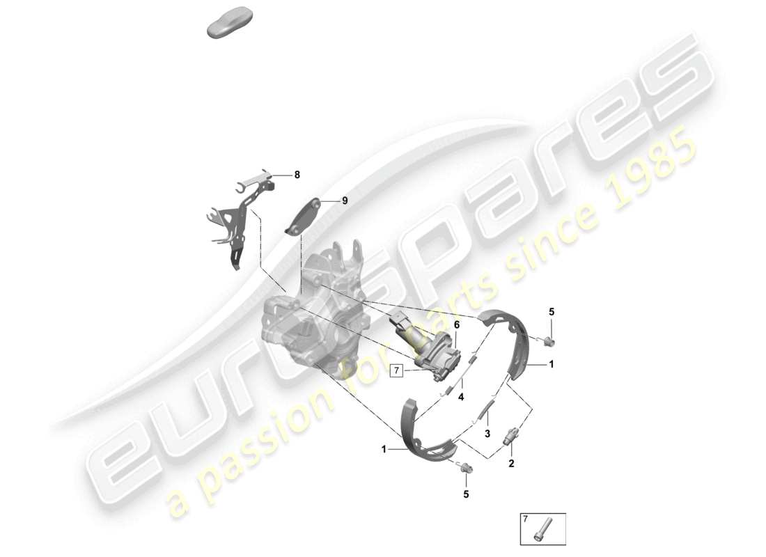 a part diagram from the porsche taycan parts catalogue
