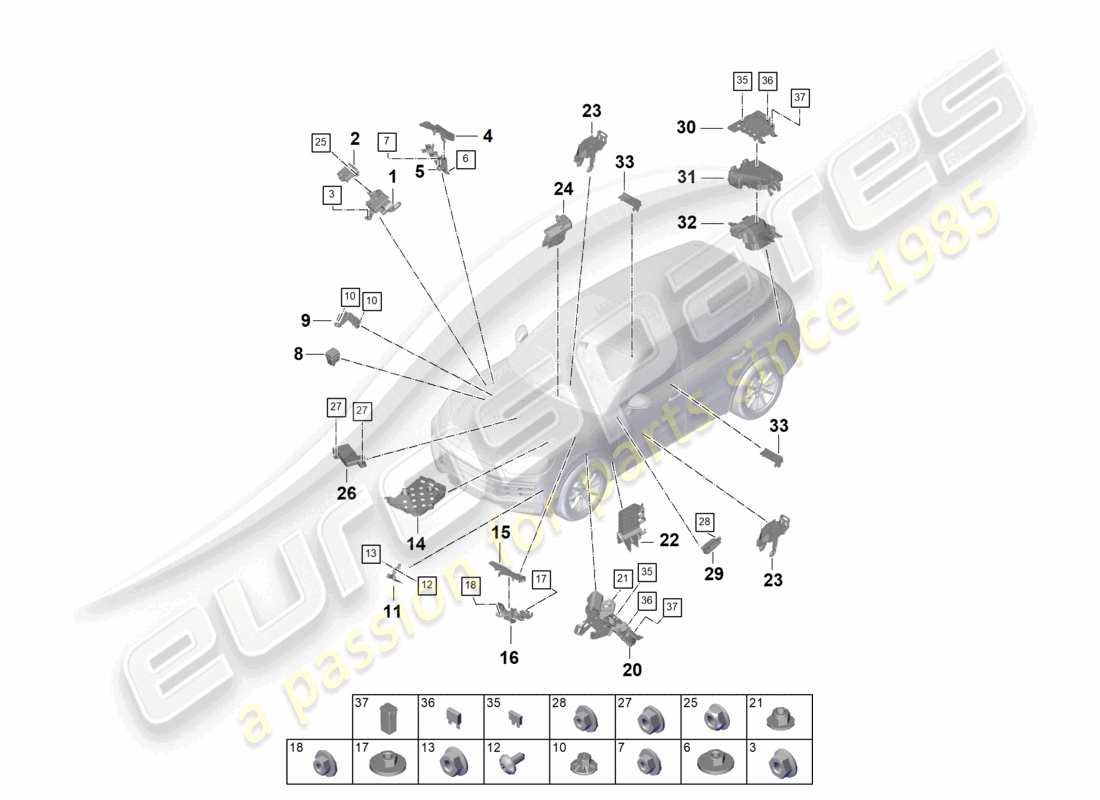 part diagram containing part number pab907650b
