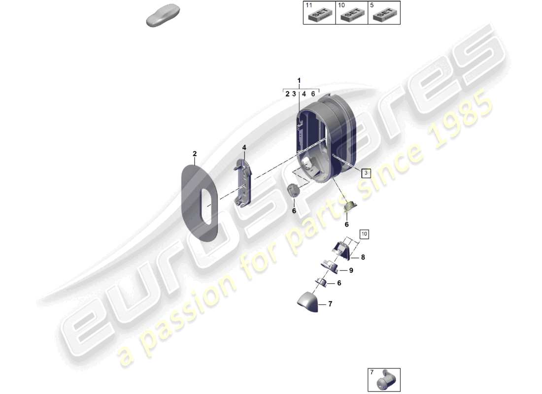 a part diagram from the porsche cayenne parts catalogue