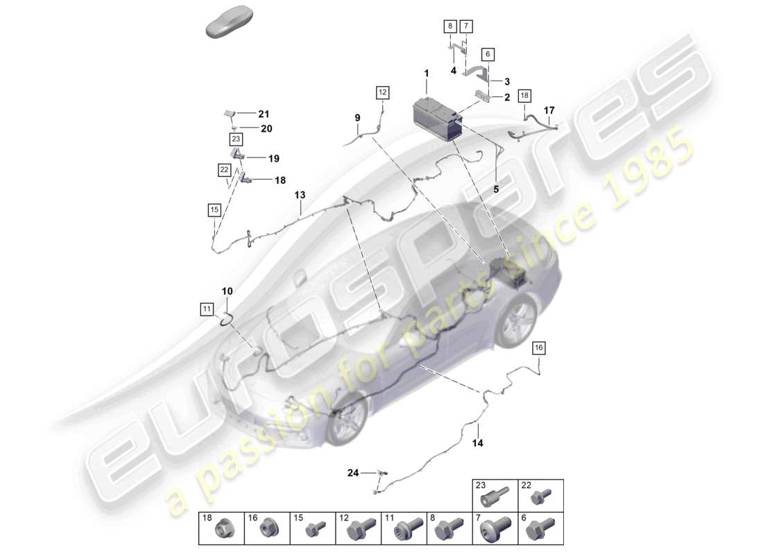 a part diagram from the porsche panamera parts catalogue