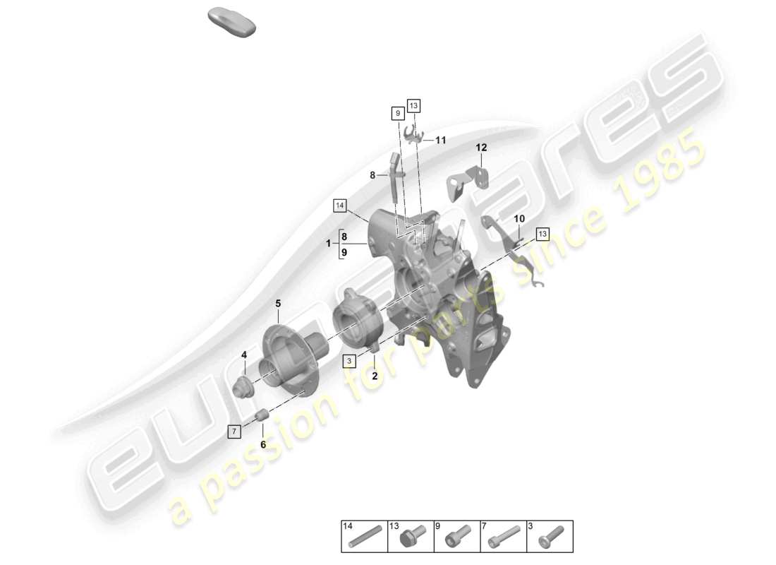 a part diagram from the porsche 992 parts catalogue