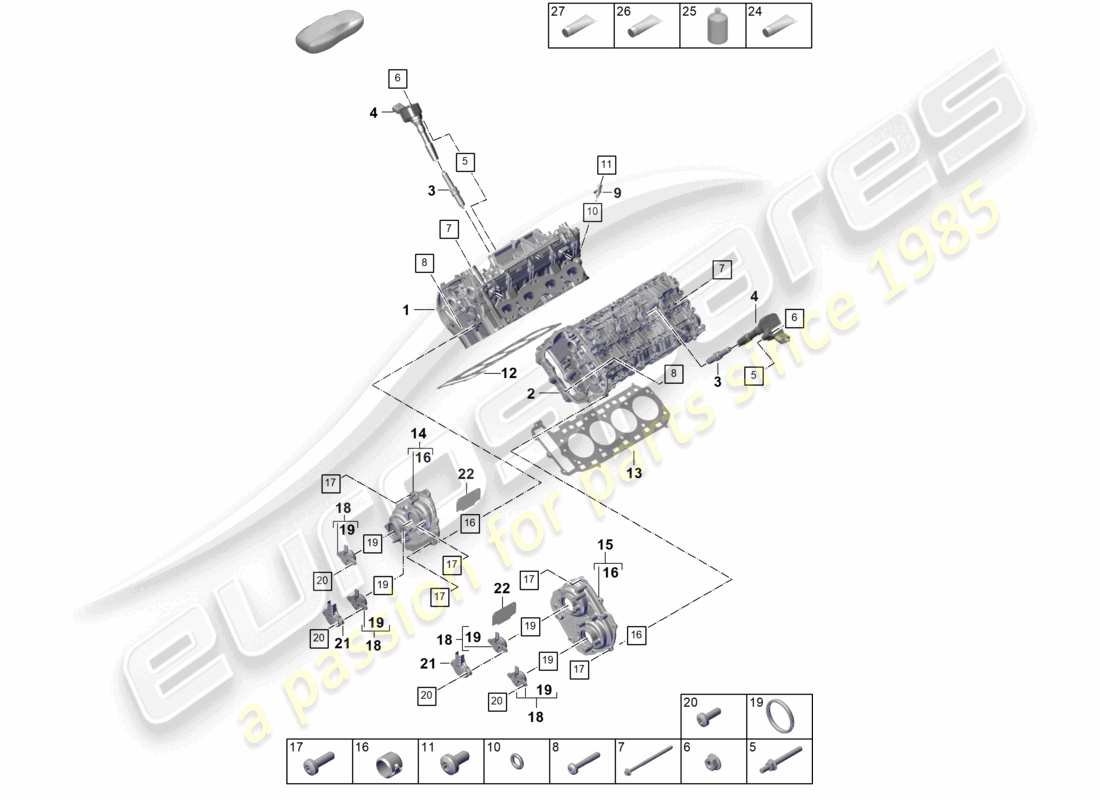 a part diagram from the porsche panamera parts catalogue