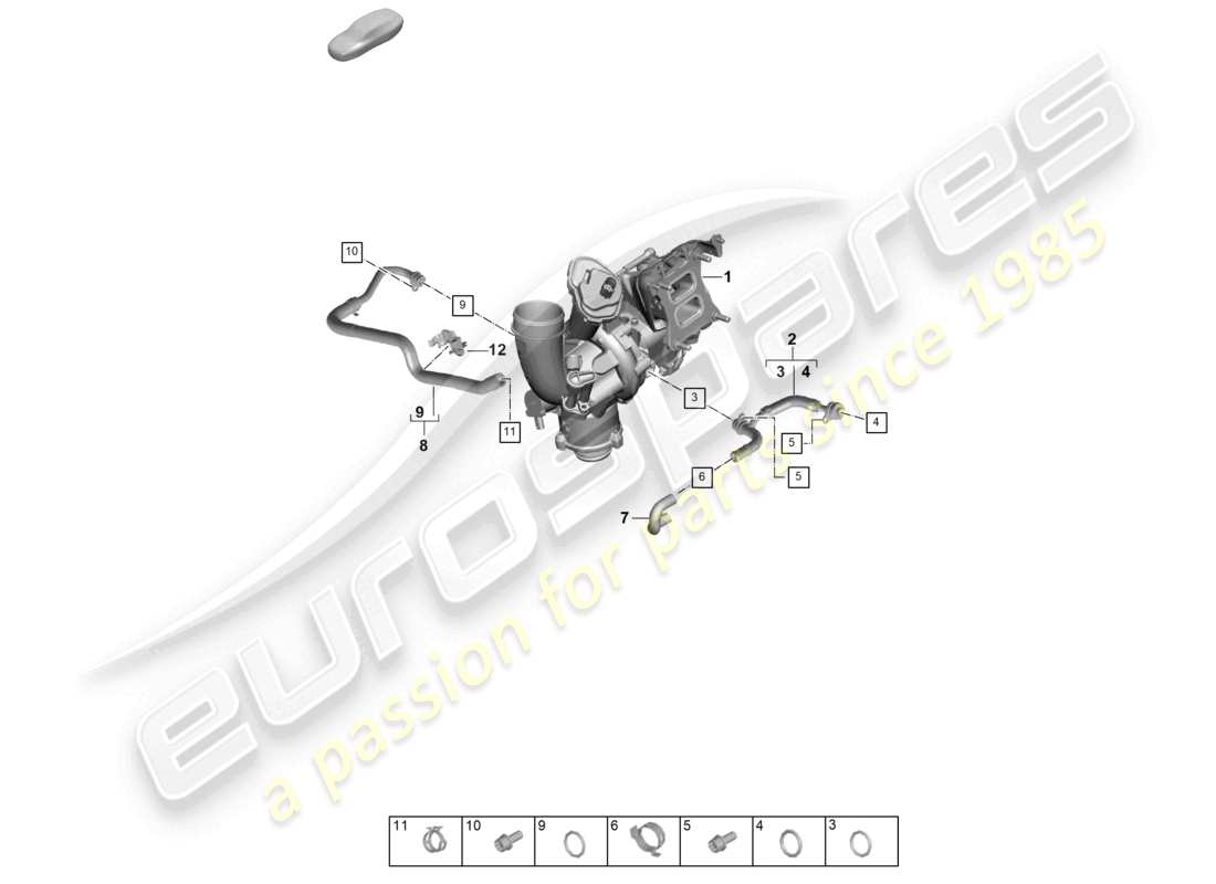 a part diagram from the porsche cayenne parts catalogue