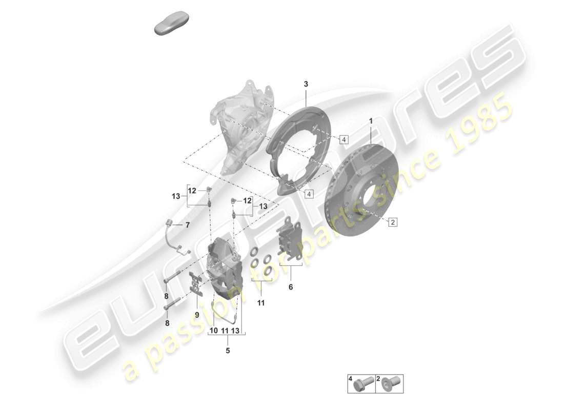 a part diagram from the porsche 992 parts catalogue