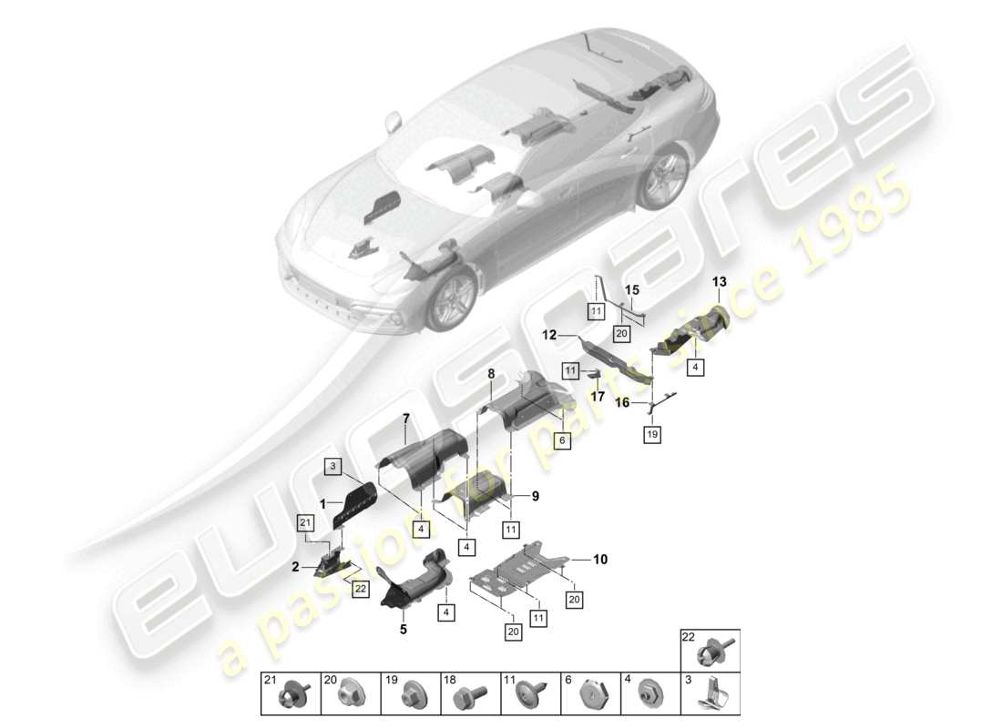 a part diagram from the porsche panamera parts catalogue