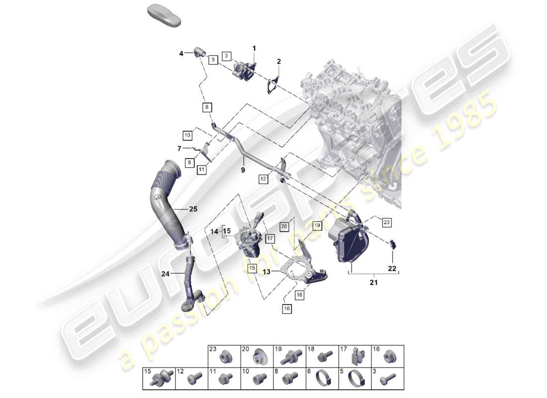 a part diagram from the porsche cayenne parts catalogue