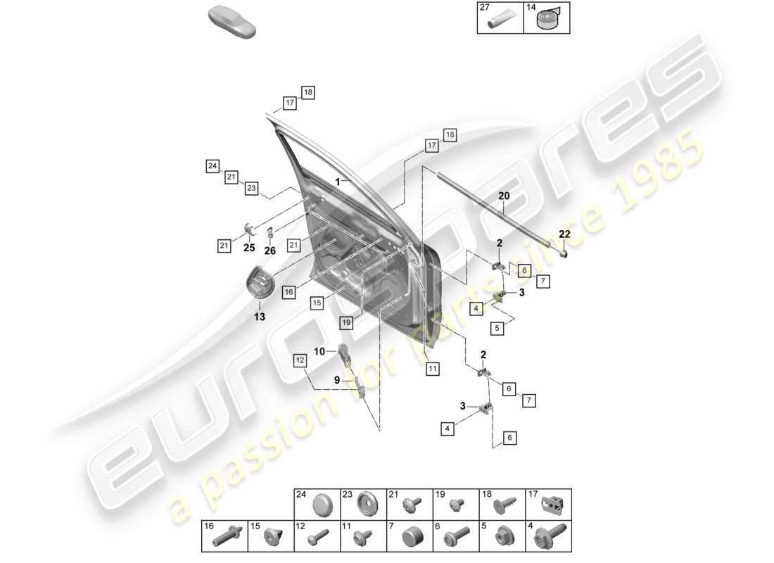 part diagram containing part number paa912582