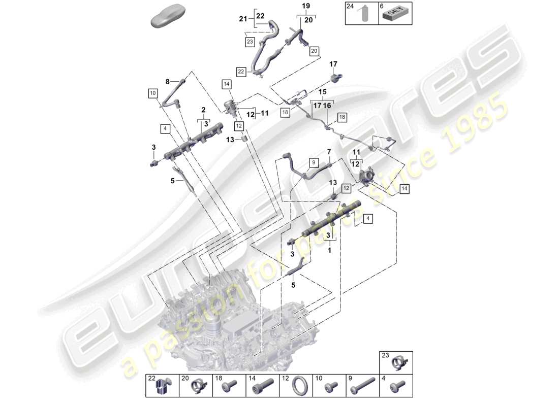 a part diagram from the porsche cayenne parts catalogue
