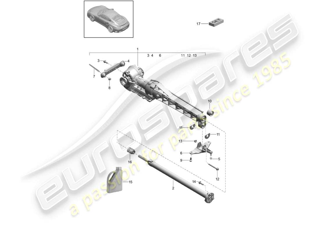 a part diagram from the porsche 991 parts catalogue