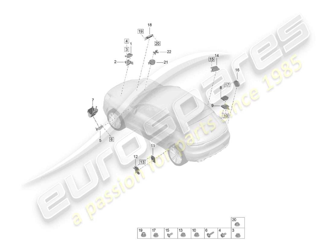 VIEW PARTS DIAGRAMS FROM THE PORSCHE MACAN PARTS CATALOGUE a part diagram from the porsche macan parts catalogue