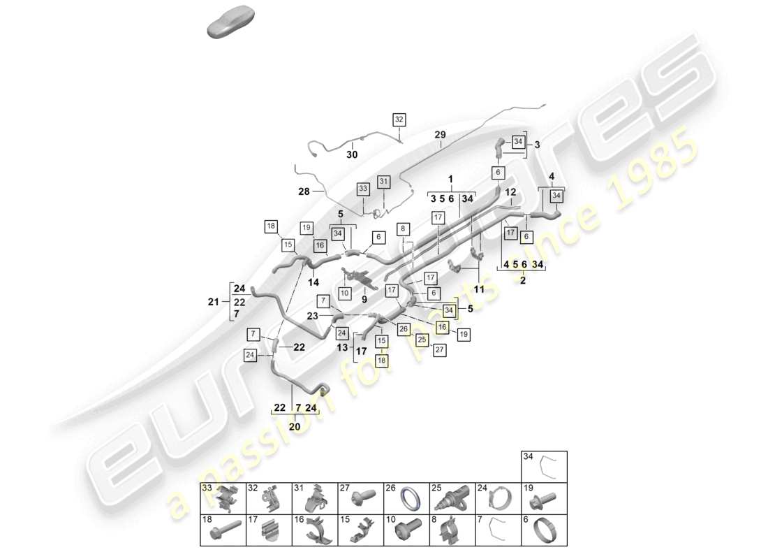 part diagram containing part number 992121105