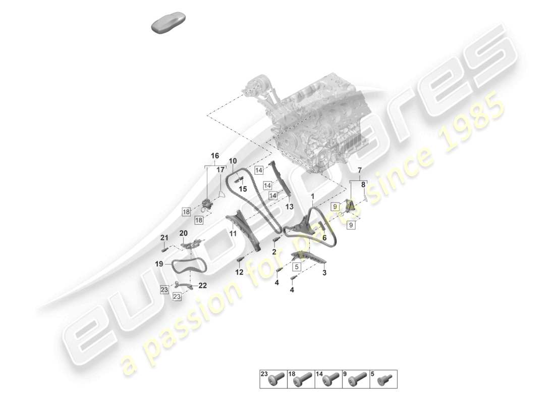 a part diagram from the porsche panamera parts catalogue