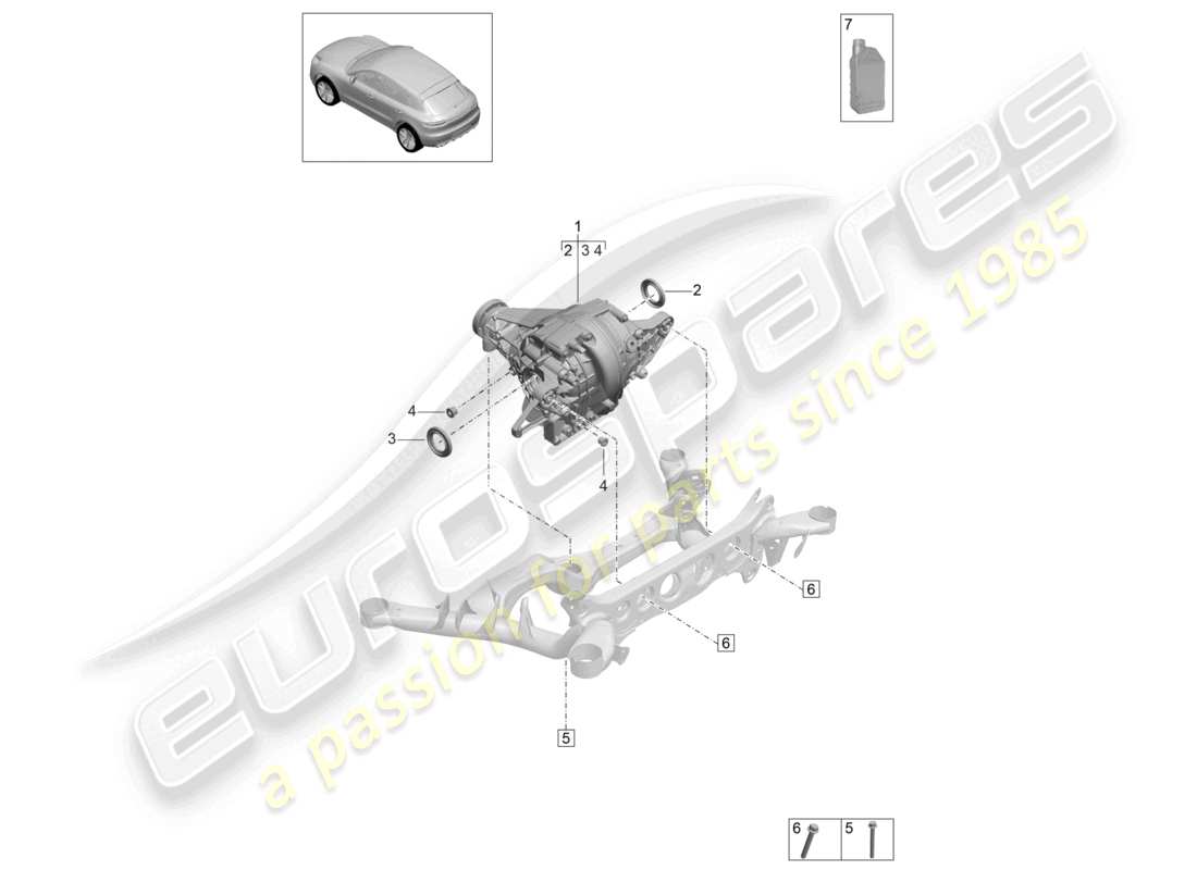 a part diagram from the porsche 2023 (macan) parts catalogue