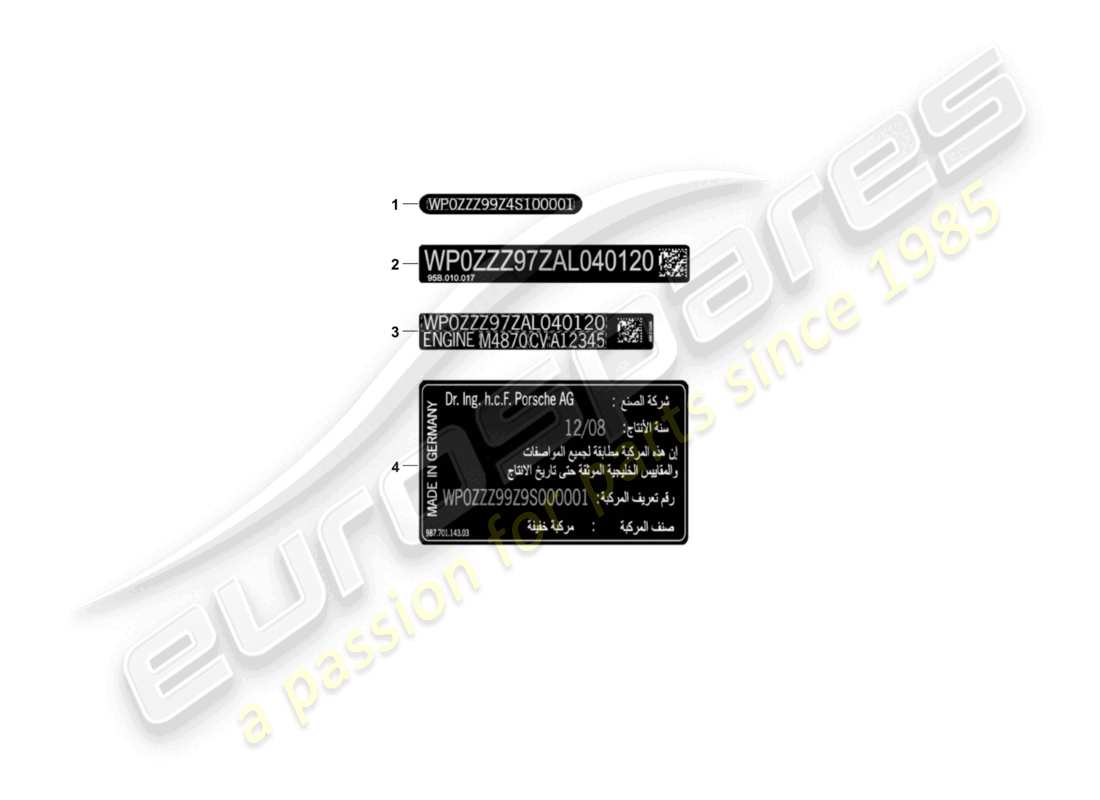 a part diagram from the porsche macan parts catalogue