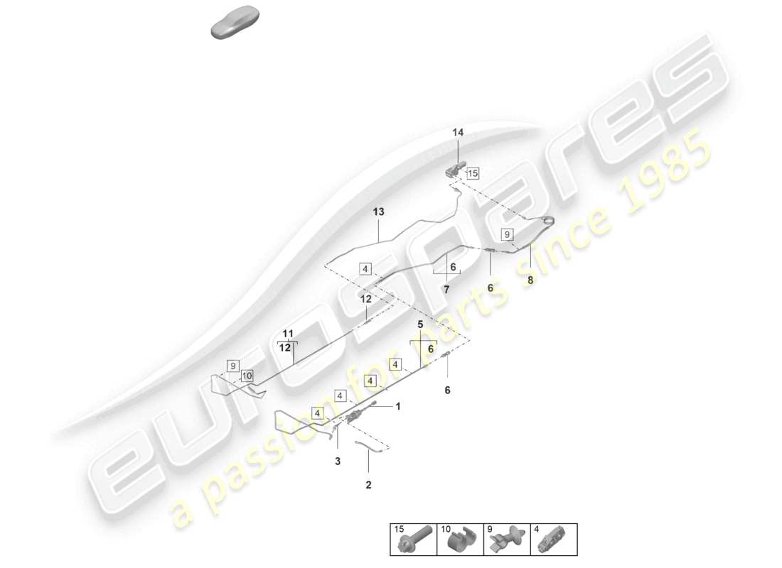 a part diagram from the porsche 2025 (992-2 gt3/rs/st) parts catalogue