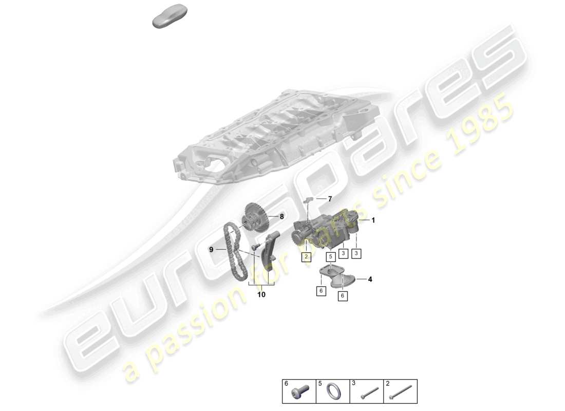 a part diagram from the porsche cayenne parts catalogue