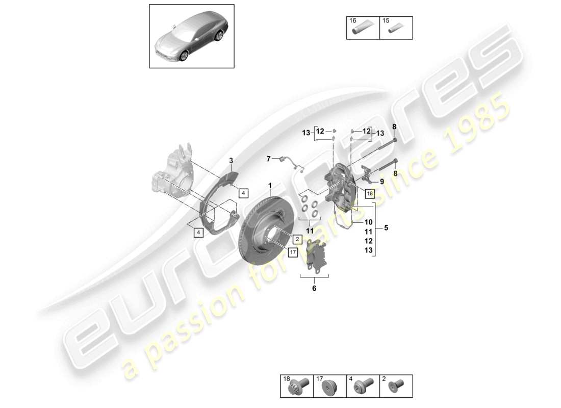 VIEW PARTS DIAGRAMS FROM THE PORSCHE PANAMERA PARTS CATALOGUE a part diagram from the porsche panamera parts catalogue