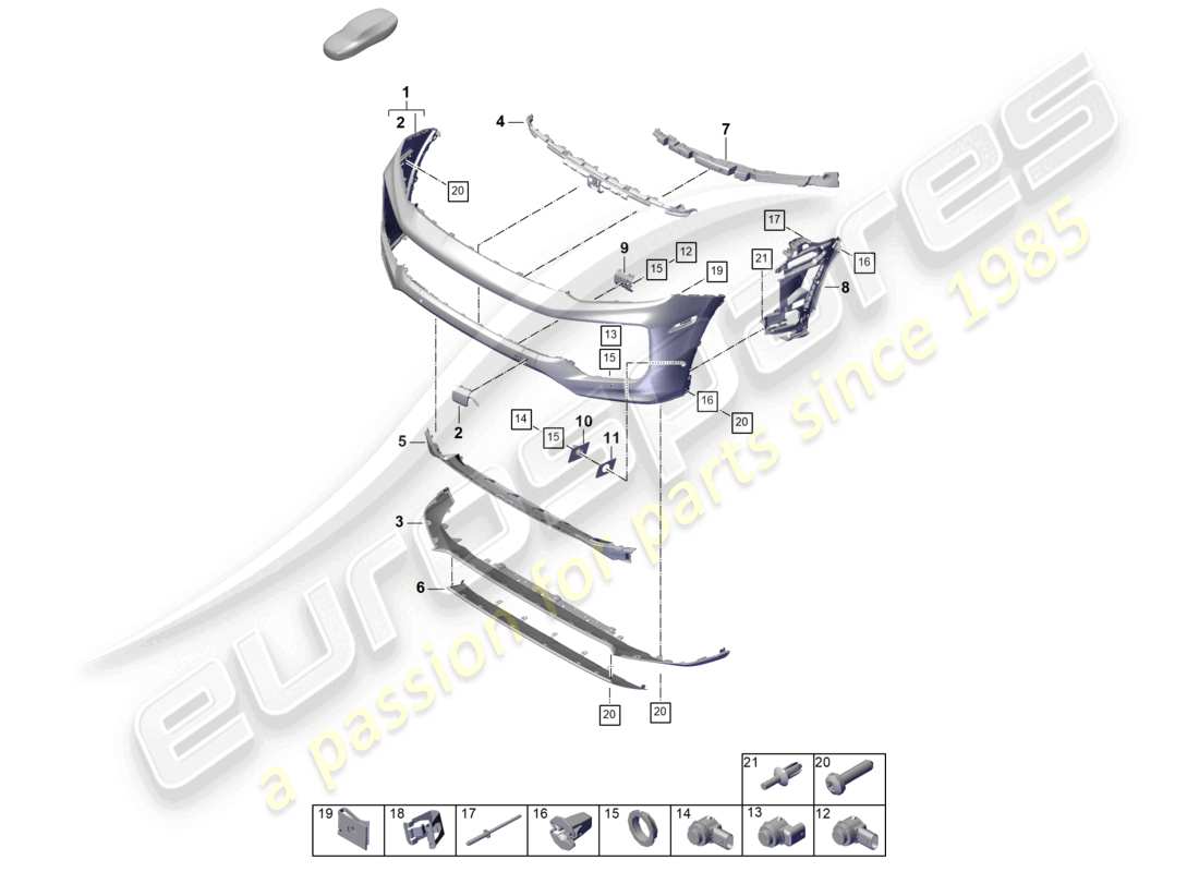 a part diagram from the porsche cayenne parts catalogue